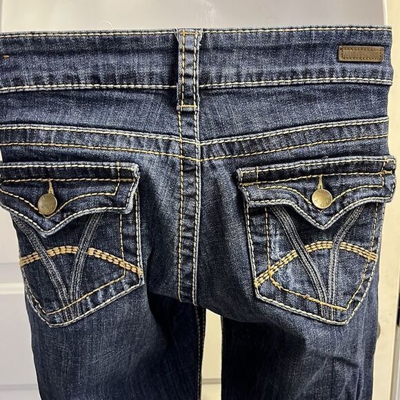 KUT from the Kloth Distressed 5-Pocket Bootcut Double Stitched Jeans- Size 4 - Picture 10 of 16